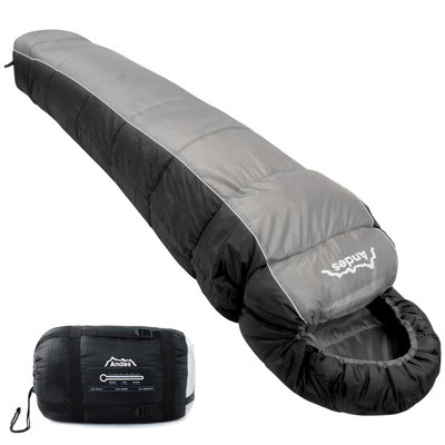 Andes Nevado 300 Sleeping Bag - BLACK/GREY