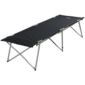 Andes Single Camping Bed - BLACK