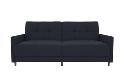 Andora sprung sofa bed in fabric navy blue