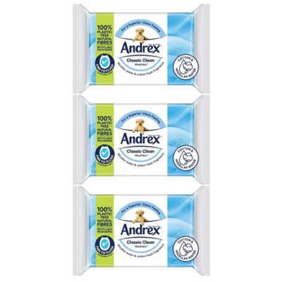 Andrex Classic Clean Washlets Moist Toilet Tissue 36s 1pk x 3
