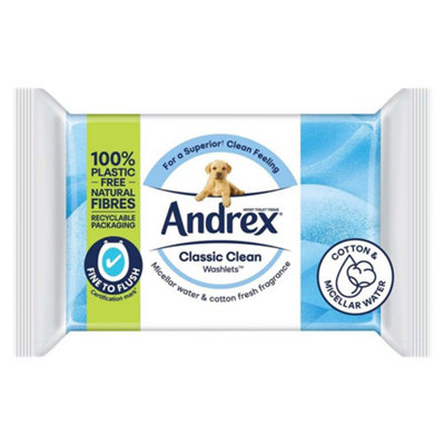 Andrex Classic Clean Washlets Moist Toilet Tissue 36s 1pk x 3