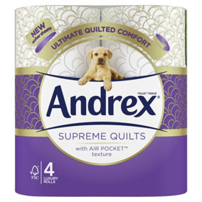 Andrex Supreme Quilts Quilted Toilet Paper 4Roll