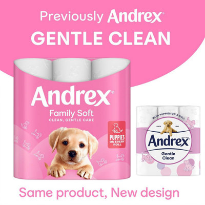 Andrex Toilet Roll Family Soft Fragrance-Free 2 Ply Toilet Paper, 96 Rolls