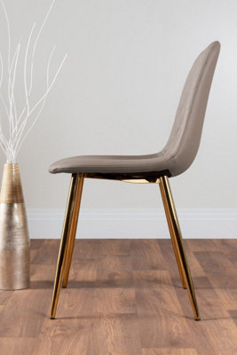 Beige chair with store gold legs