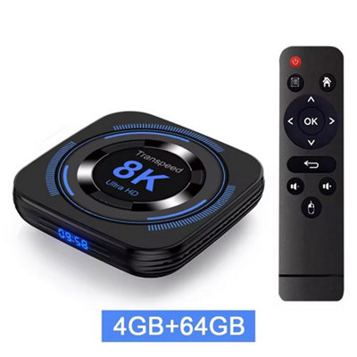 Android 12 TV Box Quad Core Cortex A53 8K Video Decoding 4K Voice ...