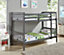 Andromeda Bunk Bed Single Kids Bed Frame, Grey