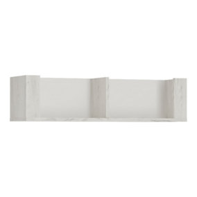 Angel 84cm Wall Shelf in White Craft Oak