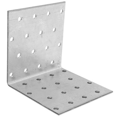 Angle Bracket Size: 60x60x100x2mm ( Pack of: 10 ) Heavy Duty Galvanised Steel Corner Brackets - 8