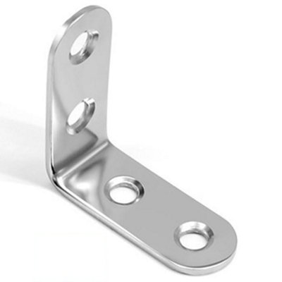 Angle Brackets 40 x 40 x 13mm ( Pack of: 20 ) Corner Brace Zinc Plated Steel L Shape T2mm Metal Plate Repair Bracket