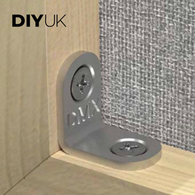 Angle Brackets 40 x 40 x 13mm ( Pack of: 20 ) Corner Brace Zinc Plated Steel L Shape T2mm Metal Plate Repair Bracket