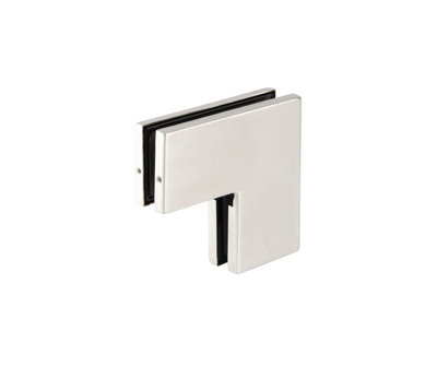 Angle connector PT 60, brushed stainless steel