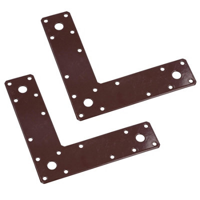 Angle Corner Bracket L-Shape Brace Fastener Plate 150 x 150 x 37mm Joist 2PK