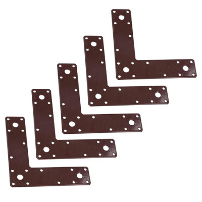 Angle Corner Bracket L-Shape Brace Fastener Plate 150 x 150 x 37mm Joist 5PK