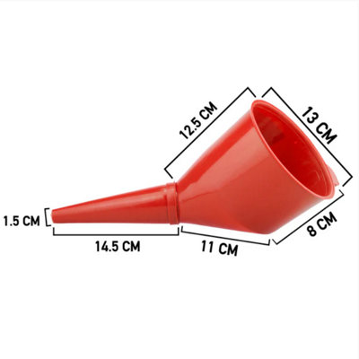Angled Car Fuel Funnels with Filter Green & Red