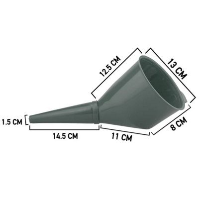 Angled Car Fuel Funnels with Filter Grey & Green