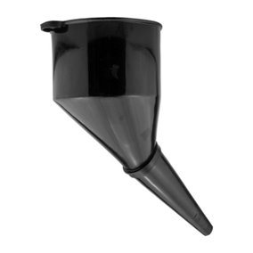 Angled Fuel Funnel with fine mesh filter and handle,for petrol diesel oil ad-blue water screen wash (Black)