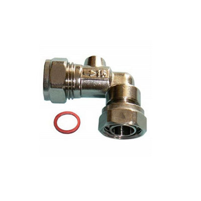 Angled Service Valve Chrome 15mmx1/2