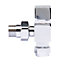 Angled Square Radiator Valves, Sold in Pairs - Chrome - Balterley