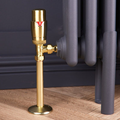 Angled Thermostatic Radiator Valve Pack - 15mm x 1/2