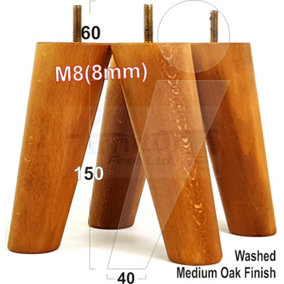 Angled Wood Sofa Legs Medium Oak Washed 150mm High Set Of 4 Replacement Furniture Feet Sette Chairs Sofa M8