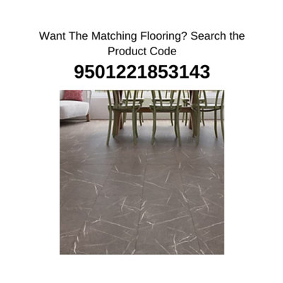 Anglo Flooring Anthracite, Dark Grey Laminate Beading Marble Tile Effect Scotia Edge Trim - 2.4M x 10 Total 24M