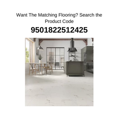 Anglo Flooring Arctic White, White Laminate Beading Marble Tile Effect Scotia Edge Trim - 2.4M x 10 Total 24M