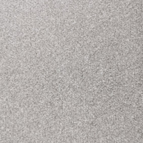 Anglo Flooring Pearl, Silver / Light Grey Tufted wall to wall carpet - (4M X 1M) - 4m² - Select Any Size
