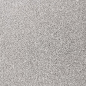 Anglo Flooring Pearl, Silver / Light Grey Tufted wall to wall carpet - (4M X 2.5M) - 10m² - Select Any Size