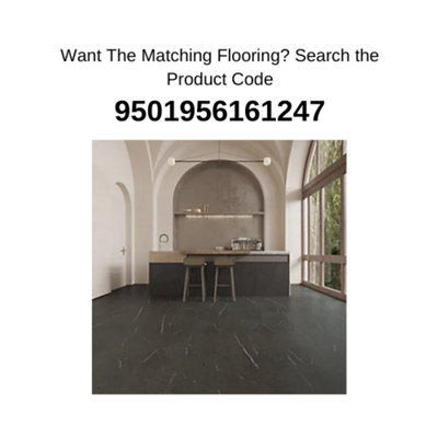 Anglo Flooring Vintage Black, Black Laminate Beading Marble Tile Effect Scotia Edge Trim - 2.4M x 10 Total 24M