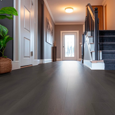 Anglo Flooring X FloorLabs, Oak Anthracite, Oak Effect Black Laminate Flooring, 8mm, 1.85m²