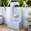 Ango Falls Water Feature - Poly-Resin - L51 x W43 x H65 cm - Grey