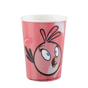 Angry Birds Paper Party Cup (Pack of 8) Pink/White (One Size)