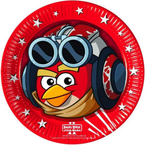 Angry Birds Star Wars Paper Party Plates (Pack of 8) Red (One Size)