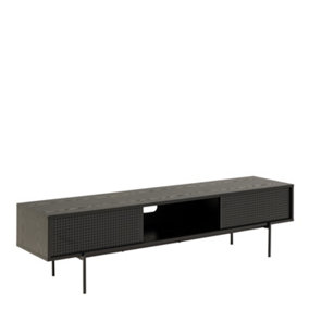 Angus Wide TV Unit in Ash Black