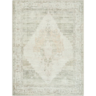 ANIKA Becki Owens x Livabliss Vintage Traditional Oriental Boho Sage Green Area Rug 160 x 213 cm