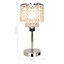Anika Crystal Chandelier Lamp in Silver