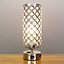 Anika Crystal Duel USB Lamp in Silver