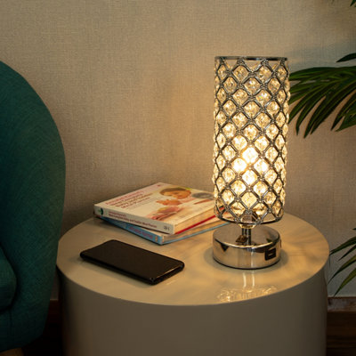 Anika Crystal Duel USB Lamp in Silver - 5
