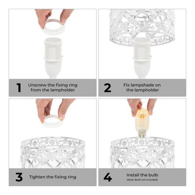 Anika Crystal Table Lamp in Silver - 3