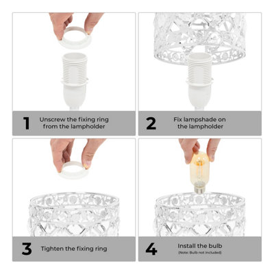 Anika Crystal Table Lamp in Silver