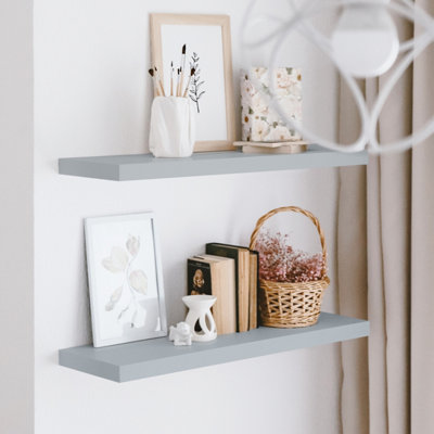 Anika Grey 60cm Floating Shelf