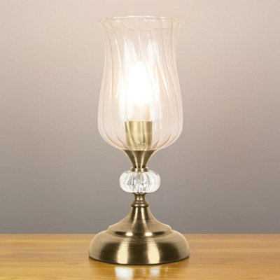 Anika Hurricane Table Lamp in Brass