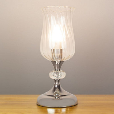 Anika Hurricane Table Lamp in Chrome