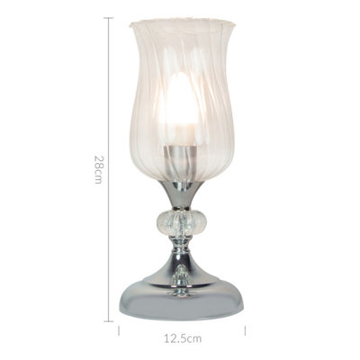 Anika Hurricane Table Lamp in Chrome