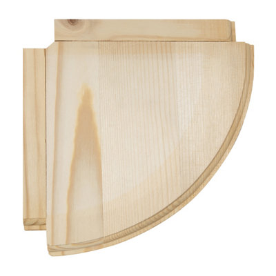 Anika Living Compact Wooden Floating Corner Shelf