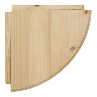 Anika Living Large Wooden Floating Corner Shelf