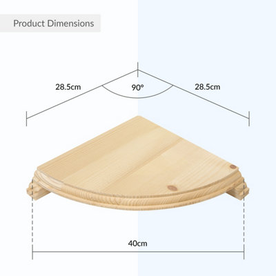 Anika Living Large Wooden Floating Corner Shelf