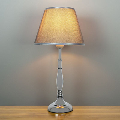 Anika Lyse Table Lamp in Chrome