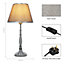 Anika Lyse Table Lamp in Chrome