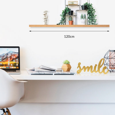 Anika Oak Effect 120cm Floating Shelf - 9